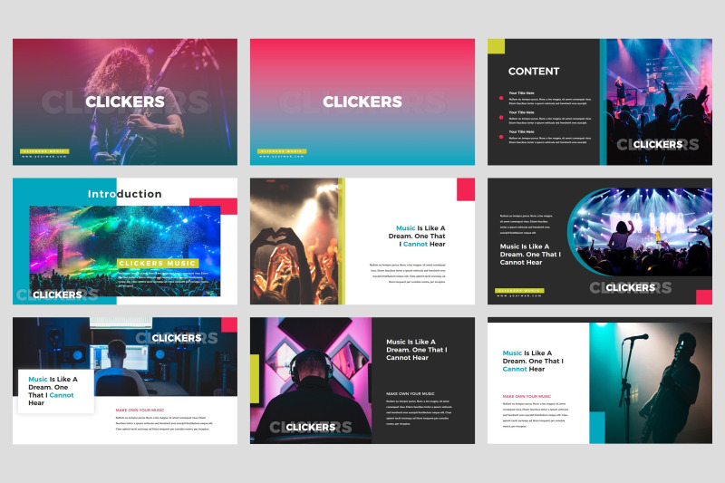 clickers-music-band-powerpoint-template