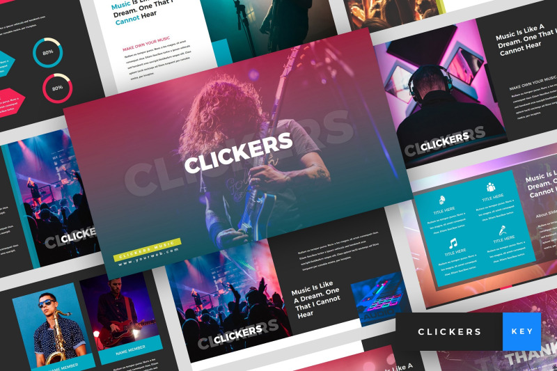 clickers-music-band-keynote-template