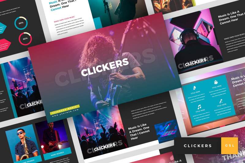 clickers-music-band-google-slides-template