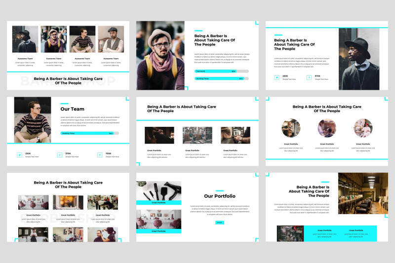 zeftune-barbershop-keynote-template