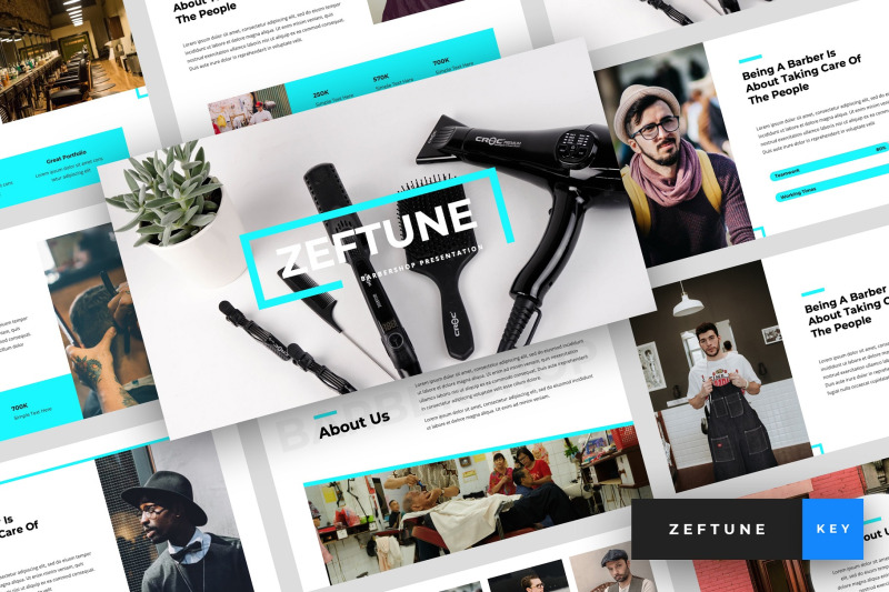 zeftune-barbershop-keynote-template