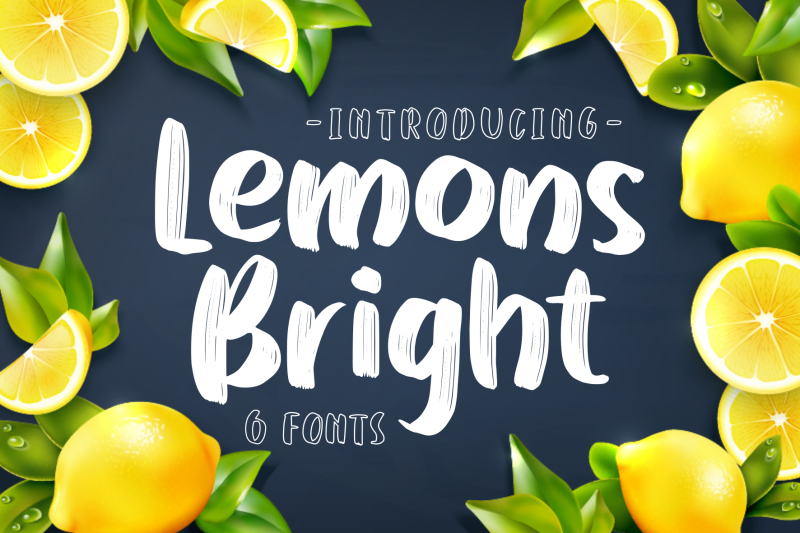 lemons-bright-family-display-font