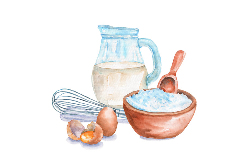 watercolor-kitchen-set-for-baking