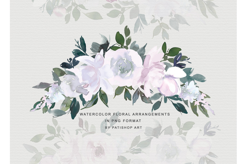 white-pink-watercolor-flowers-clipart-collection