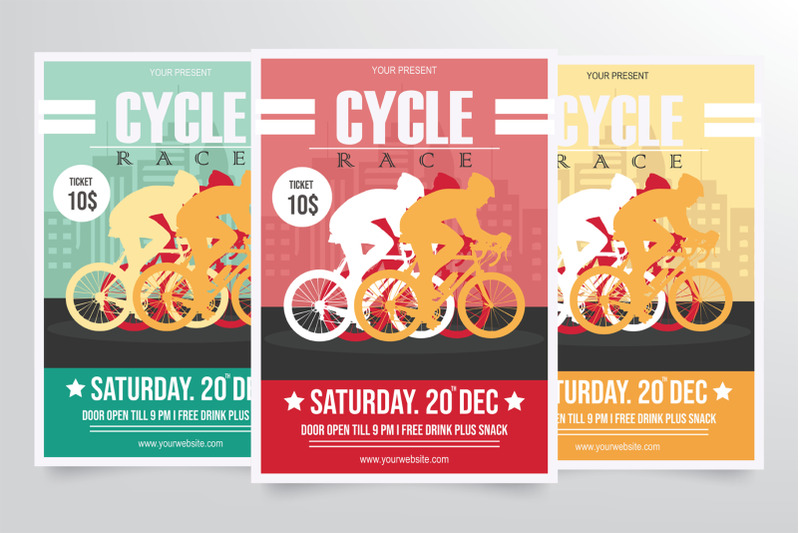 road-bicycle-racing-flyer-template
