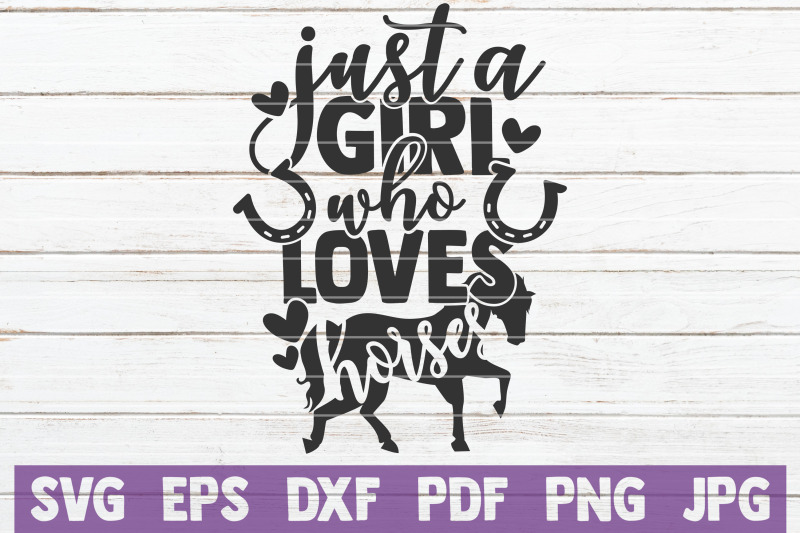 Download Just A Girl Who Loves Horses SVG Cut File By ...