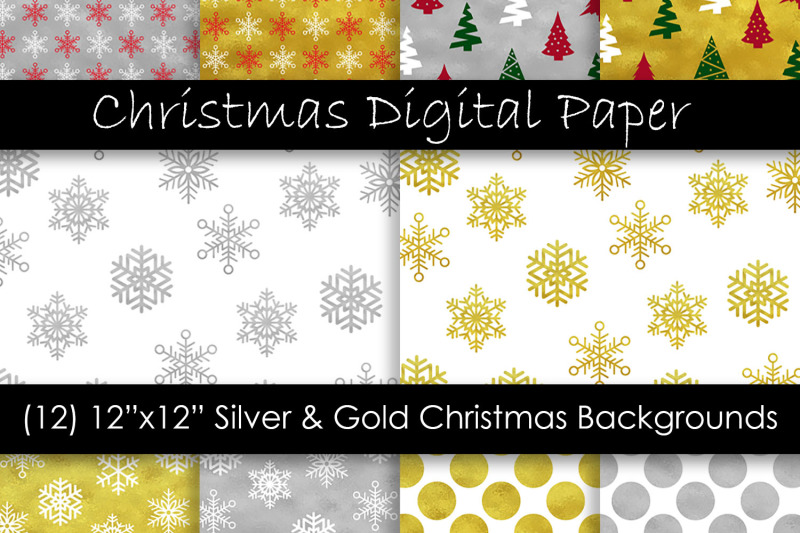 gold-and-silver-christmas-digital-paper-snow-backgrounds
