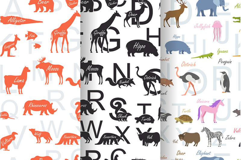 pattern-with-zoo-alphabet