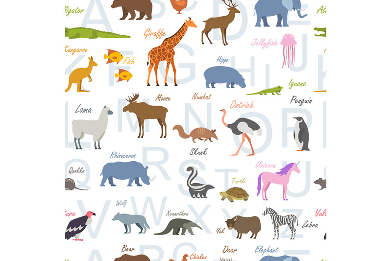 pattern-with-zoo-alphabet
