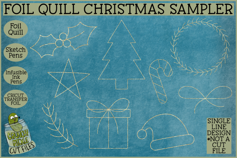 foil-quill-christmas-sampler-single-line-sketch-svg