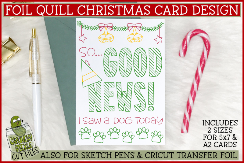 foil-quill-christmas-card-good-news-elf-quote-single-line-svg