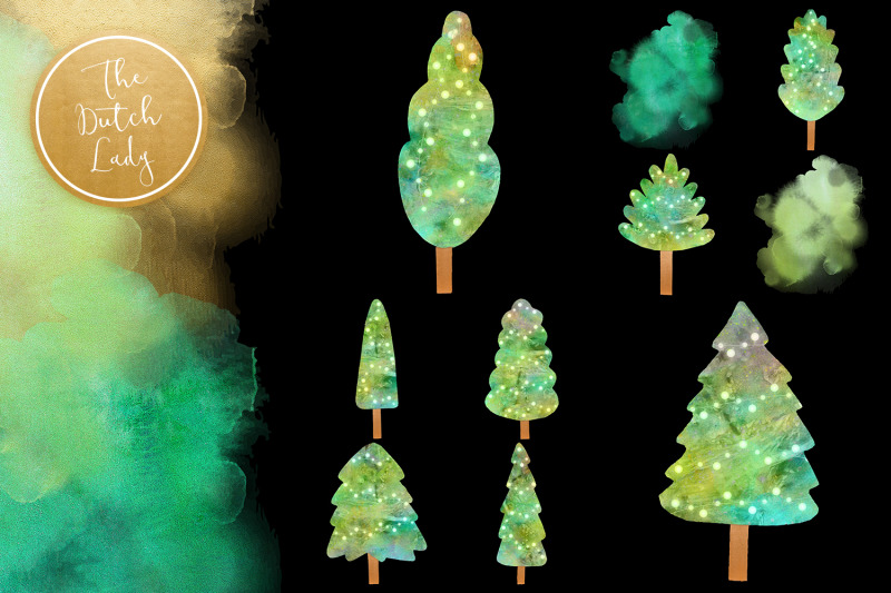 christmas-tree-collection-clipart-set