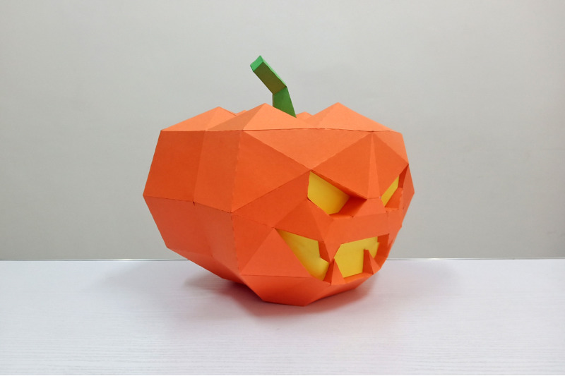 Diy Halloween Pumpkin 3d Papercraft By Paper Amaze Thehungryjpeg Com