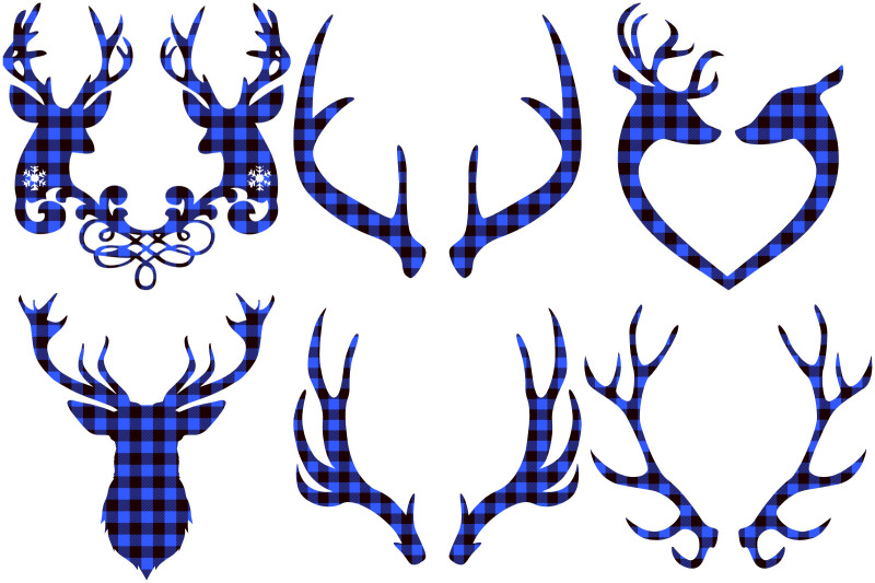 blue-buffalo-plaid-deer-and-antler-ai-eps-png