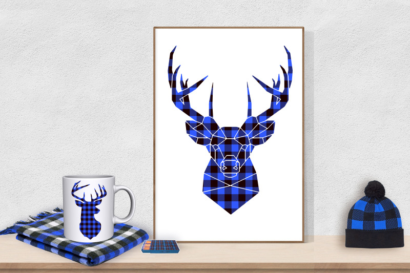 blue-buffalo-plaid-deer-and-antler-ai-eps-png