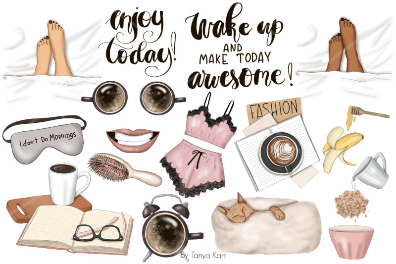 morning-person-clipart-amp-patterns
