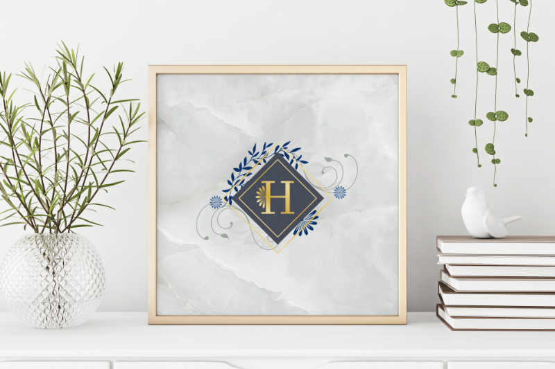 floral-blue-and-gold-deco-monogram