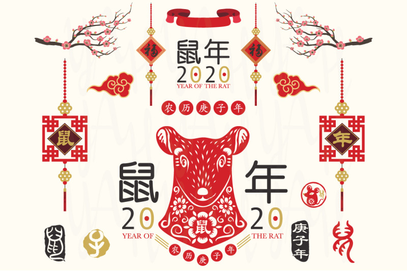 chinese-new-year-of-the-rat-year-2020-elements
