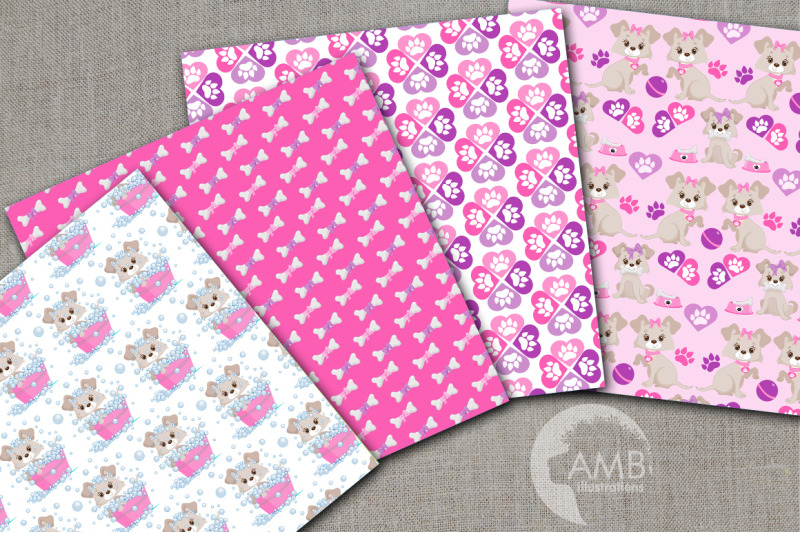 puppy-dog-papers-dog-digital-papers-pink-puppy-papers-amb-1925