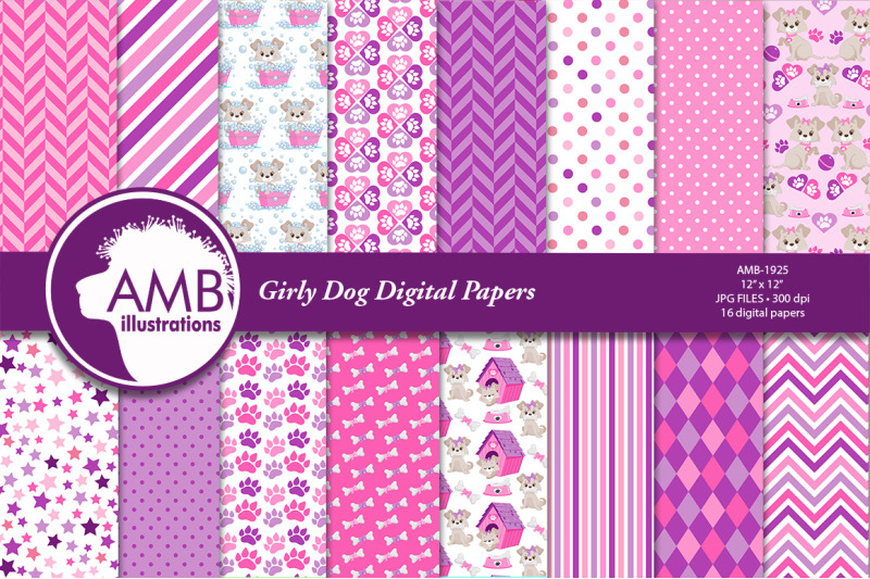 puppy-dog-papers-dog-digital-papers-pink-puppy-papers-amb-1925