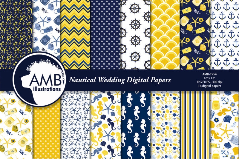nautical-digital-papers-wedding-papers-beach-paper-amb-1954