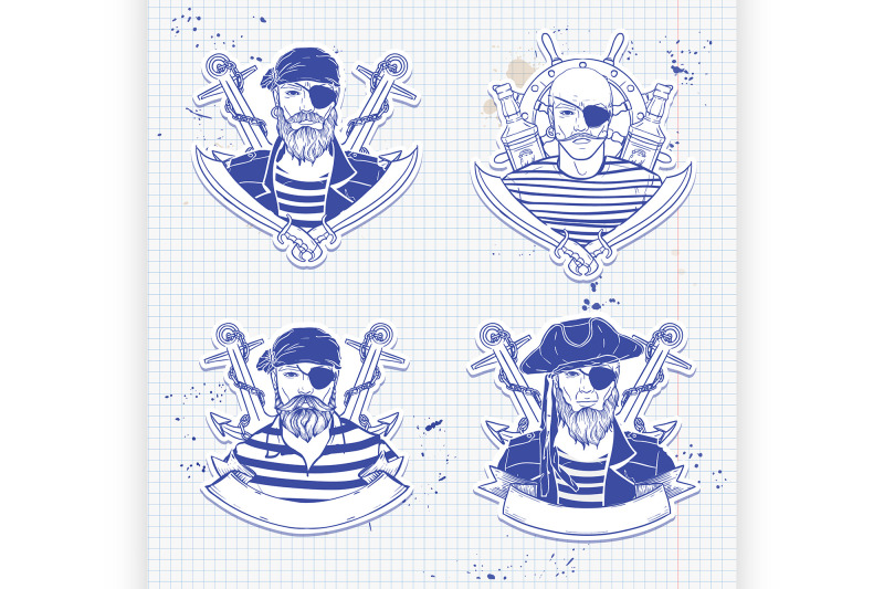 sketch-set-of-pirate