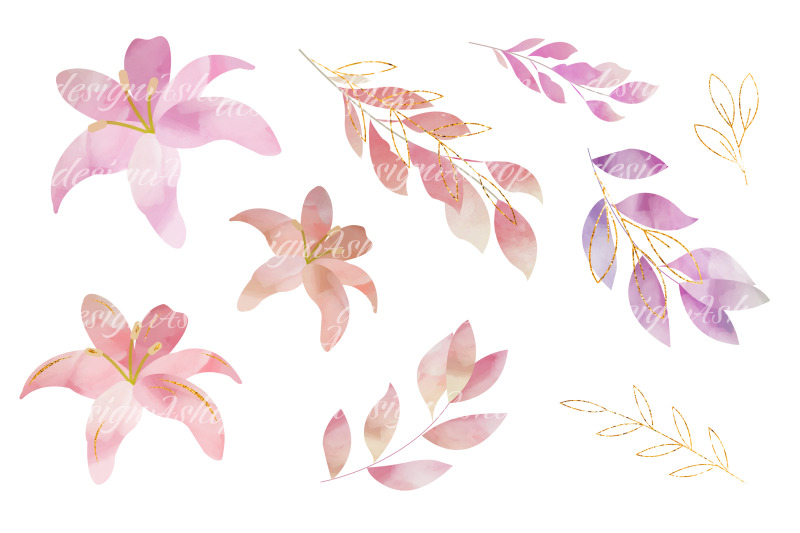 watercolor-lilies