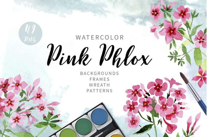 pink-phlox-flower-watercolor-png
