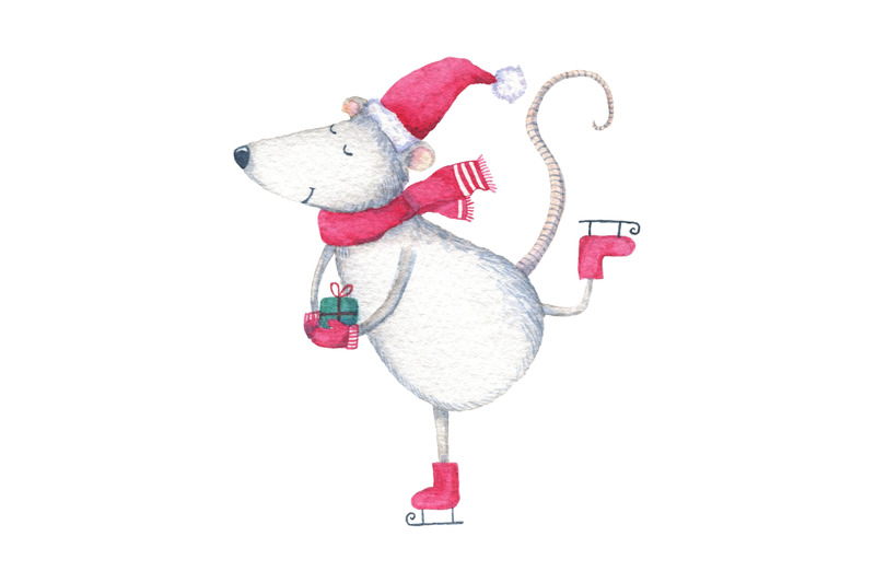 new-year-christmas-mouse-on-skates