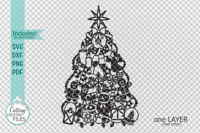 assorted-christmas-tree-decoration-svg-laser-cut-papercut-template-by-kartcreation