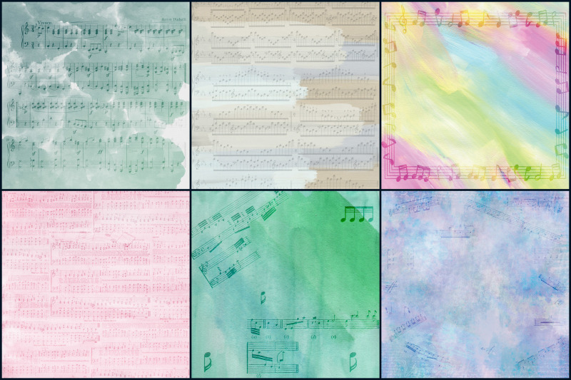 pastel-musical-notes-on-watercolor-digital-papers