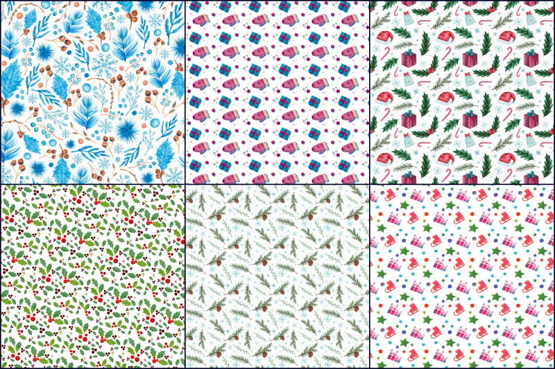 watercolor-christmas-patterns-papers