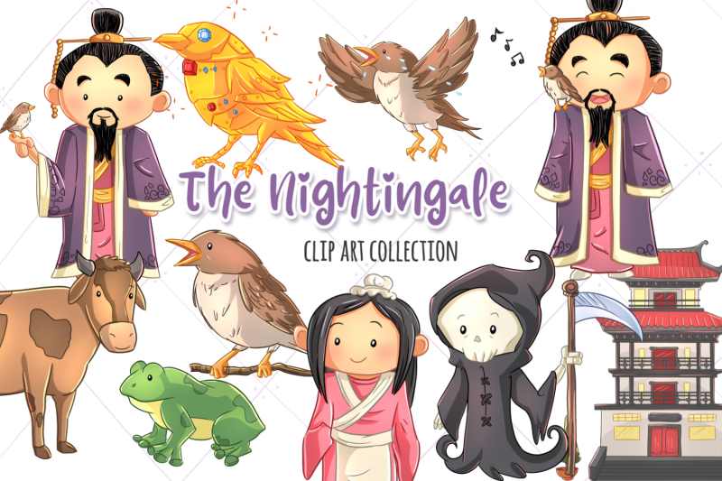 the-nightingale-story-book-clip-art