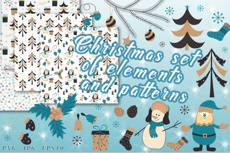 christmas-set-of-elements-and-patterns