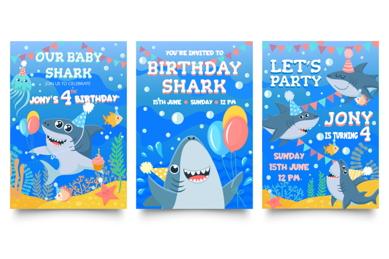 invitation-card-with-cute-sharks-baby-shark-birthday-party-sharks-fa