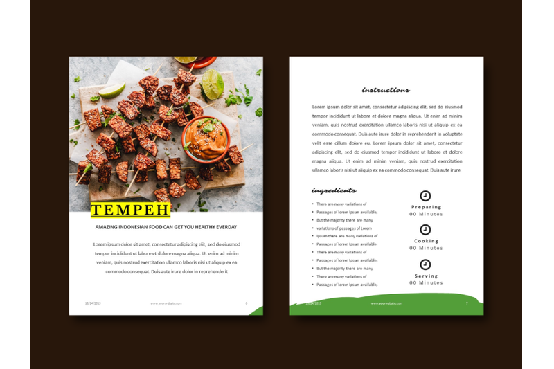 recipe-book-vegetarian-theme-template