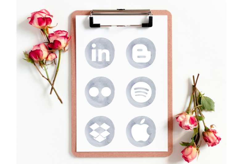 blue-social-media-icons-round-watercolor-social-icons
