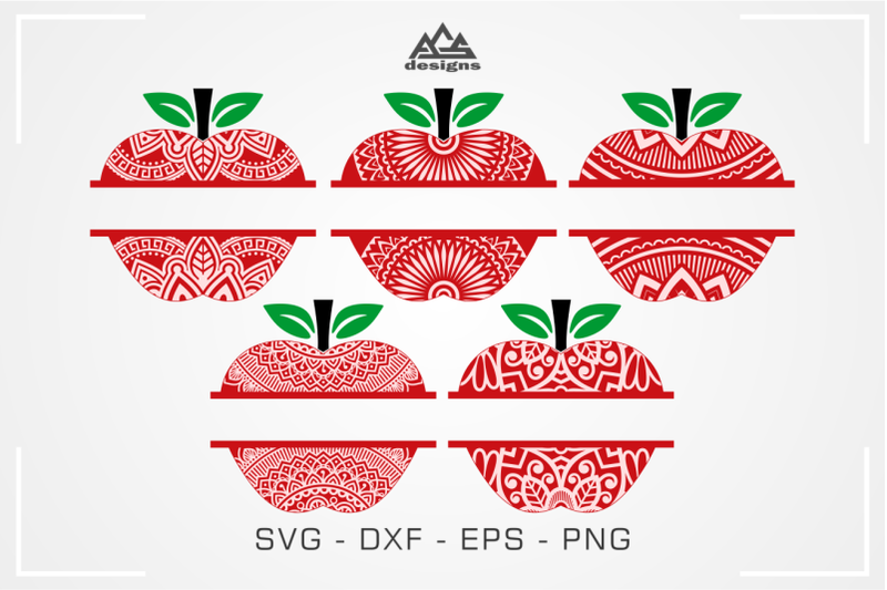 apple-mandala-pattern-split-frame-svg-design