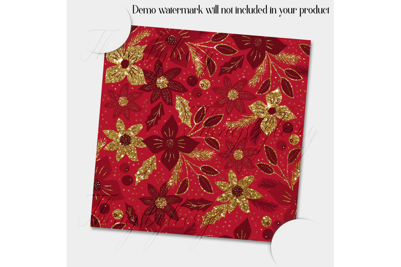 100-seamless-glitter-gold-christmas-floral-digital-papers