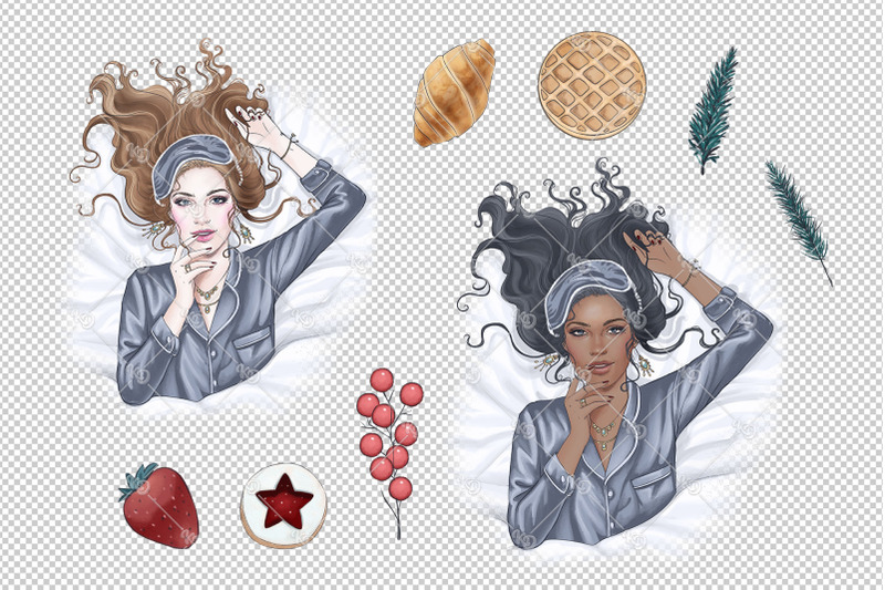 lazy-holiday-clipart-elements