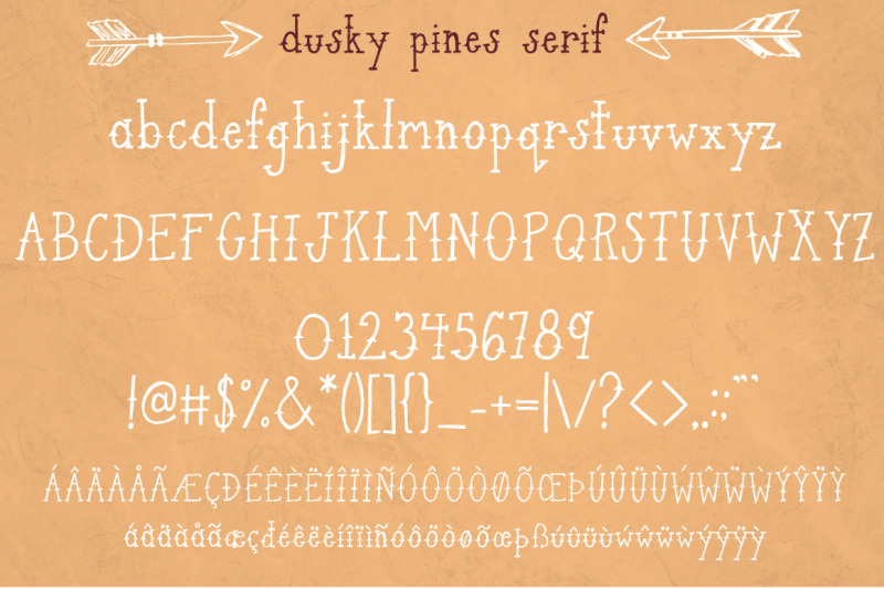 dusky-pines-font-duo-illustrations