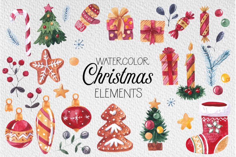christmas-watercolor-collection