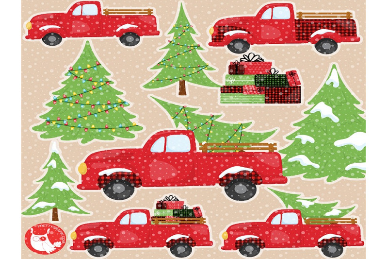 christmas-vintage-truck-clipart