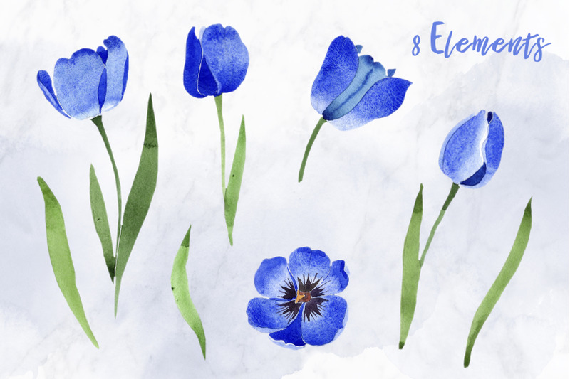 tulip-watercolor-clipart-blue-png
