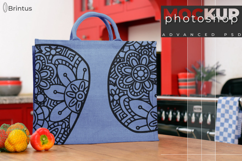 Download Photoshop mock up Burlap shopping-bag, tote bag mock-up ...