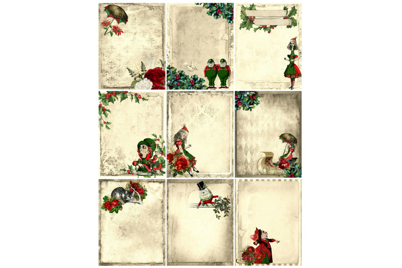 alice-in-wonderland-christmas-collage-sheet-pdf
