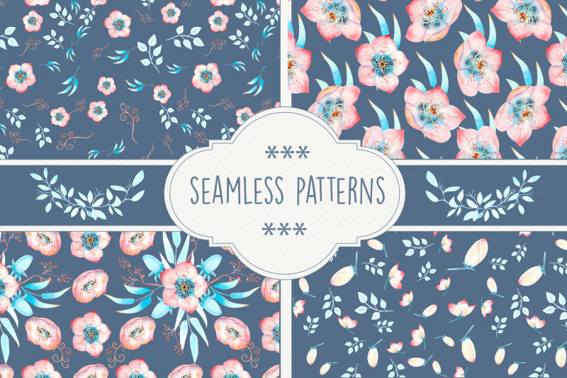 seamless-patterns-with-pink-hellebore-flowers