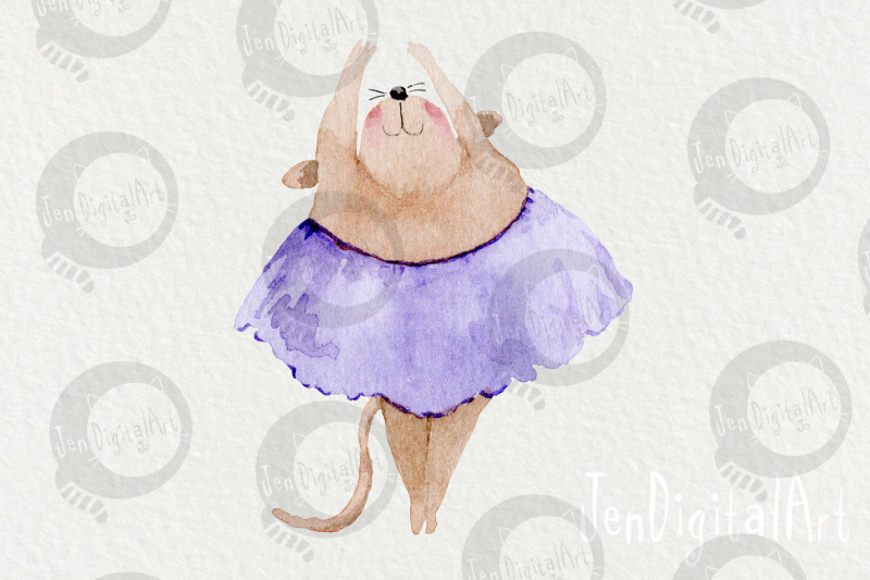 watercolor-ballet-mice-5-clip-art-illustrations-png-jpg