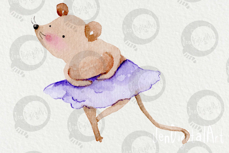 watercolor-ballet-mice-5-clip-art-illustrations-png-jpg