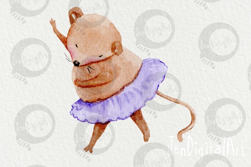 watercolor-ballet-mice-5-clip-art-illustrations-png-jpg